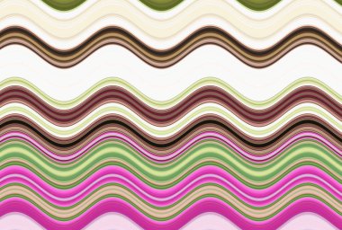 Farklı kalınlıklarda çizgiler oluşturulmuş renkli dalgalı arkaplan