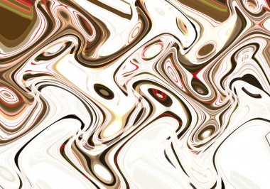 Eğri şekillerden oluşan renkli psikedelik bir arka plan. Görüntü