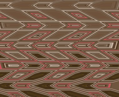 Renkli mozaik çizgiler, üçgenler ve karelerle yaratılmış. Dekoratif şenlik bileşimi.