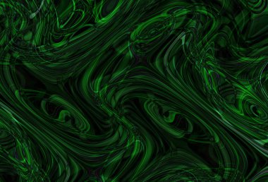 Eğri şekillerden oluşan renkli psikedelik bir arka plan. Görüntü