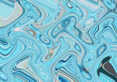 Eğri şekillerden oluşan renkli psikedelik bir arka plan. Görüntü