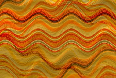 Farklı kalınlıklarda çizgiler oluşturulmuş renkli dalgalı bir arkaplan. Görüntü