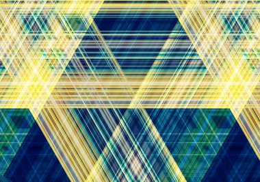 Çapraz çizgiler kullanılarak soyut renkli arkaplan oluşturuldu. Neon renkleri. İllüzyon. Posterler, el ilanları veya web tasarımı için kullanılabilir.