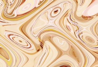 Eğri şekillerden oluşan renkli psikedelik bir arka plan. Görüntü