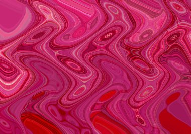 Eğri şekillerden oluşan renkli psikedelik bir arka plan. Görüntü