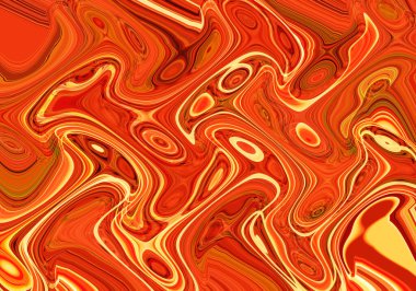 Eğri şekillerden oluşan renkli psikedelik bir arka plan. Görüntü