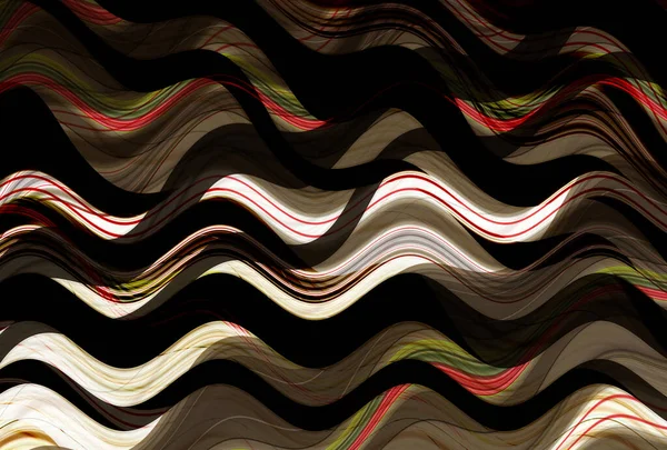 Colorful Wavy Background Created Lines Different Thicknesses Illustration — Stock Photo, Image