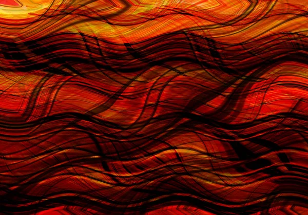 Colorful wavy background created with lines of different thicknesses. Illustration