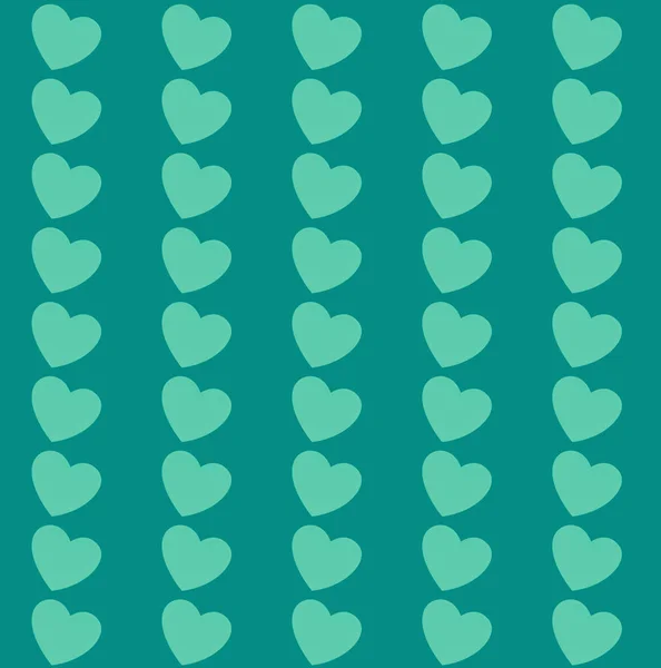 バレンタインデーのための心のカラフルなシームレスなパターン イラスト — ストック写真