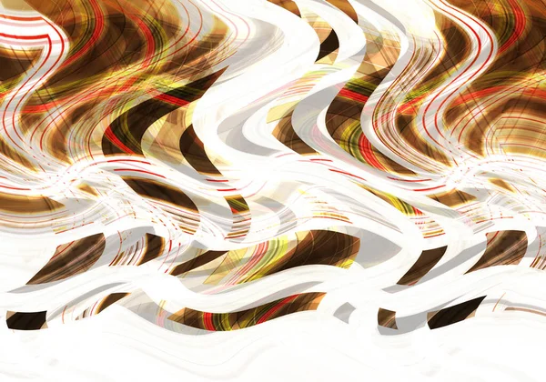 太さの異なる線で作成されたカラフルな波状の背景 イラスト — ストック写真