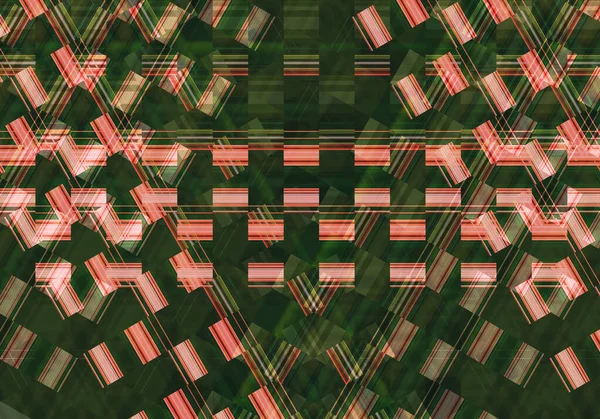 Πολύχρωμη Ψηφιδωτή Απεικόνιση Που Δημιουργείται Γραμμές Τρίγωνα Και Τετράγωνα Διακοσμητική — Φωτογραφία Αρχείου