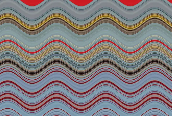Farklı Kalınlıklarda Çizgiler Oluşturulmuş Renkli Dalgalı Arkaplan — Stok fotoğraf