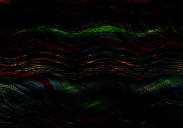 太さの異なる線で作成されたカラフルな波状の背景 イラスト — ストック写真