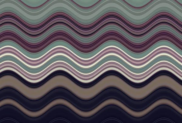 Цветной Волнистый Фон Созданный Линиями Разной Толщины — стоковое фото