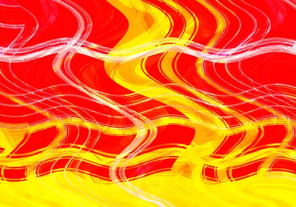 Colorful Wavy Background Created Lines Different Thicknesses Illustration — Stock Photo, Image