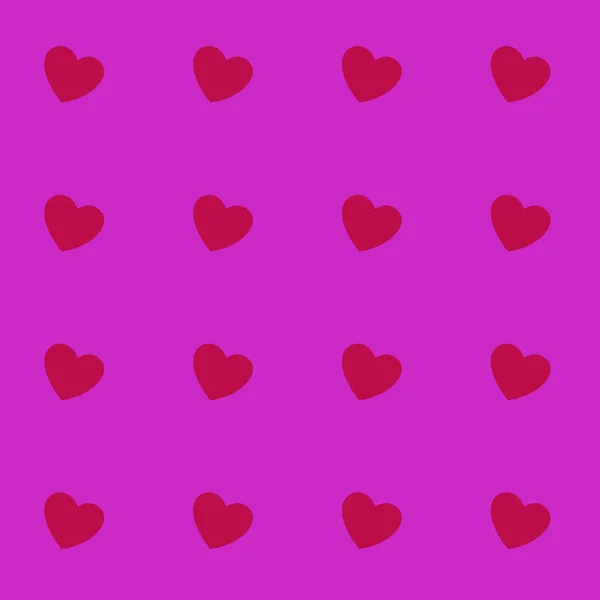 Modello Senza Cuciture Colorato Cuori Durante Giorno San Valentino Illustrazione — Foto Stock