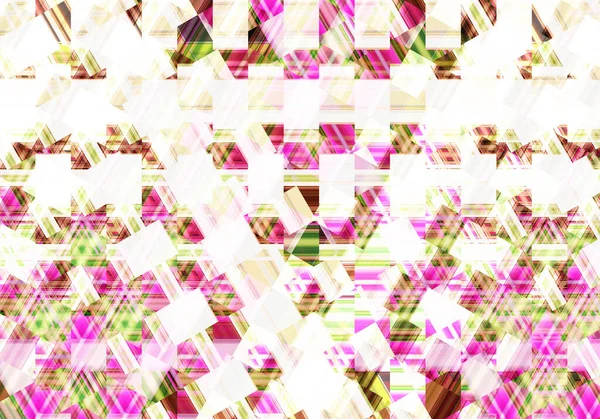 Барвиста Мозаїчна Ілюстрація Створена Лініями Трикутниками Квадратами Декоративна Святкова Композиція — стокове фото