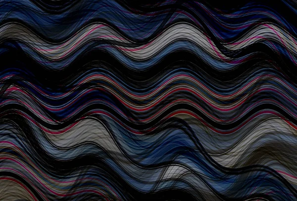 Farklı Kalınlıklarda Çizgiler Oluşturulmuş Renkli Dalgalı Bir Arkaplan Görüntü — Stok fotoğraf