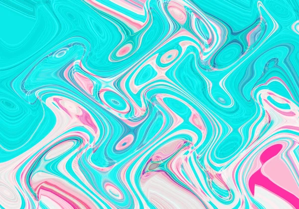 Colorful Psychedelic Background Made Interweaving Curved Shapes Illustration — Stock Photo, Image