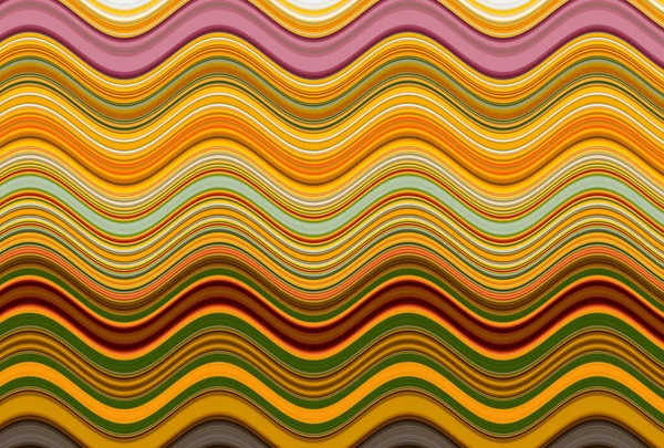 Farklı Kalınlıklarda Çizgiler Oluşturulmuş Renkli Dalgalı Arkaplan — Stok fotoğraf