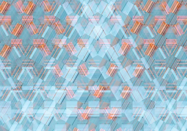 Colorful mosaic illustration created with lines, triangles and squares. Decorative festive composition.