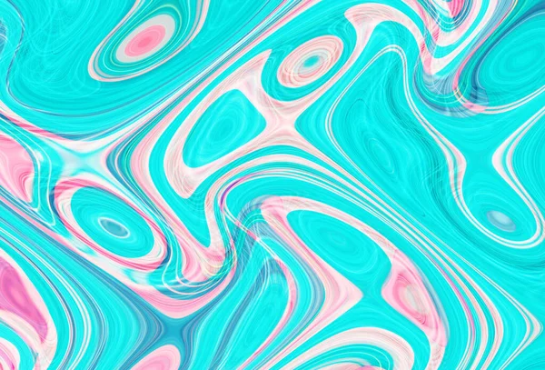 Colorful Psychedelic Background Made Interweaving Curved Shapes Illustration — Stock Photo, Image