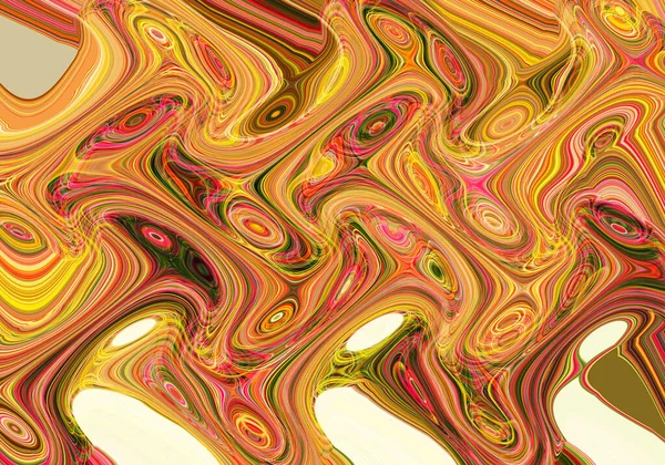 Colorato Sfondo Psichedelico Fatto Intreccio Forme Curve Illustrazione — Foto Stock