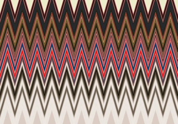 Texture Decorativa Astratta Con Motivo Zig Zag Colorato Illustrazione — Foto Stock