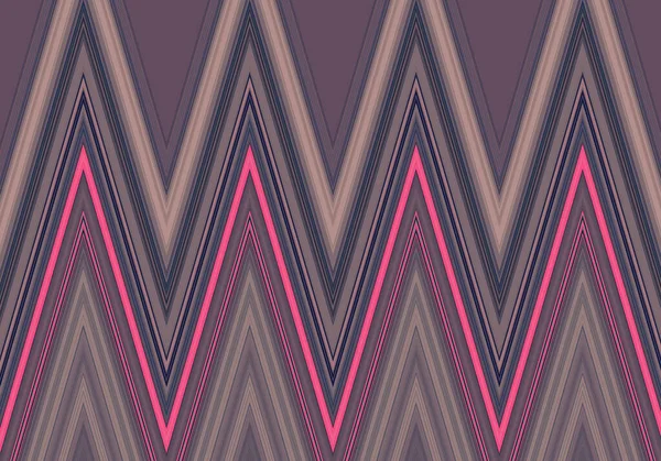 Texture Decorativa Astratta Con Motivo Zig Zag Colorato Illustrazione — Foto Stock