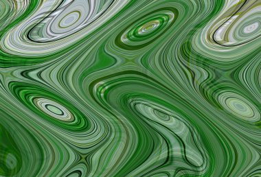 Eğri şekillerden oluşan renkli psikedelik bir arka plan. Görüntü