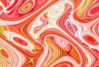 Eğri şekillerden oluşan renkli psikedelik bir arka plan. Görüntü