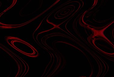 Eğri şekillerden oluşan renkli psikedelik bir arka plan. Görüntü