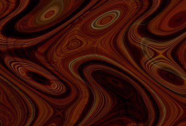 Eğri şekillerden oluşan renkli psikedelik bir arka plan. Görüntü