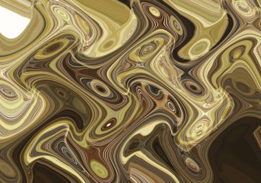 Eğri şekillerden oluşan renkli psikedelik bir arka plan. Görüntü