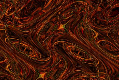 Eğri şekillerden oluşan renkli psikedelik bir arka plan. Görüntü