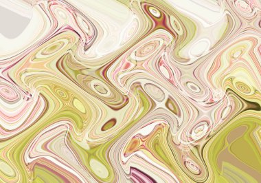 Eğri şekillerden oluşan renkli psikedelik bir arka plan. Görüntü