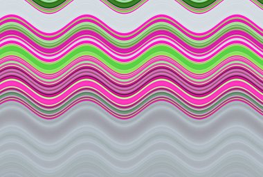 Farklı kalınlıklarda çizgiler oluşturulmuş renkli dalgalı arkaplan
