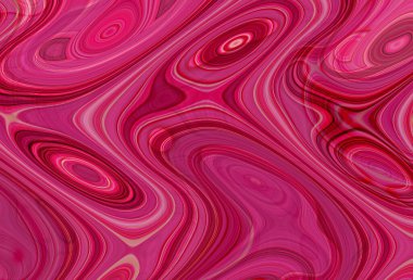 Eğri şekillerden oluşan renkli psikedelik bir arka plan. Görüntü