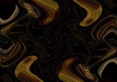 Eğri şekillerden oluşan renkli psikedelik bir arka plan. Görüntü