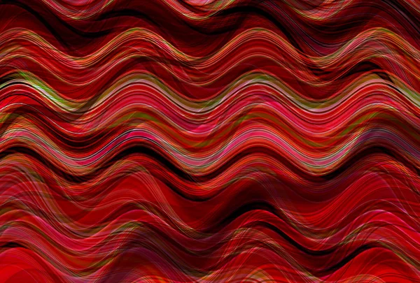 Kolorowe Faliste Tło Stworzone Linii Różnej Grubości Ilustracja — Zdjęcie stockowe
