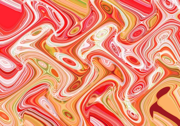 Πολύχρωμο Ψυχεδελικό Υπόβαθρο Φτιαγμένο Από Αλληλένδετα Καμπυλωτά Σχήματα Εικονογράφηση — Φωτογραφία Αρχείου