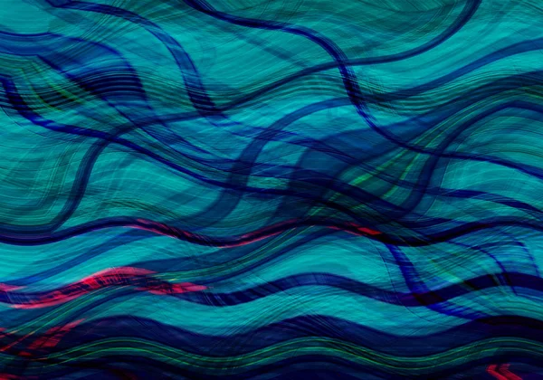 Colorful Wavy Background Created Lines Different Thicknesses Illustration — Stock Photo, Image