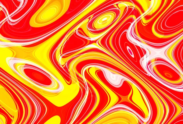 Eğri şekillerden oluşan renkli psikedelik bir arka plan. Görüntü