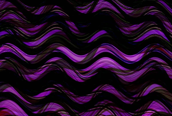 Bunte Wellenförmige Hintergrund Mit Linien Unterschiedlicher Stärke Erstellt Illustration — Stockfoto