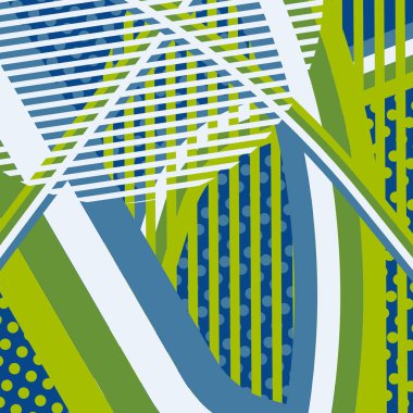 Soyut renkli disko arkaplanı çizgiler, noktalar ve renk lekeleriyle oluşturuldu.