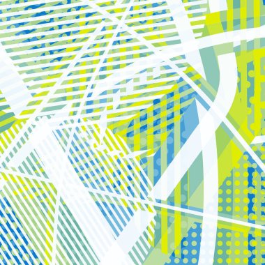 Soyut renkli disko arkaplanı çizgiler, noktalar ve renk lekeleriyle oluşturuldu.