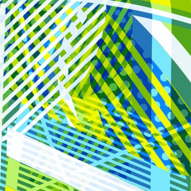 Soyut renkli disko arkaplanı çizgiler, noktalar ve renk lekeleriyle oluşturuldu.