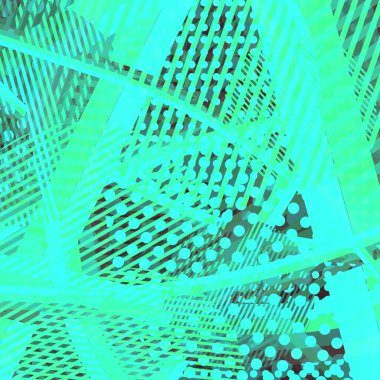 Soyut renkli disko arkaplanı çizgiler, noktalar ve renk lekeleriyle oluşturuldu.