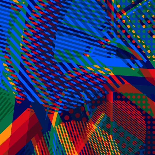Fondo Disco Colorido Abstracto Creado Con Rayas Puntos Patrones Colores — Vector de stock