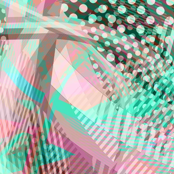 Fondo Disco Colorido Abstracto Creado Con Rayas Puntos Patrones Colores — Vector de stock